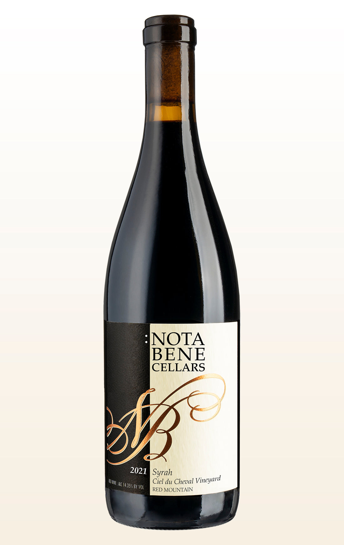 2021 :Nota Bene Syrah - Ciel du Cheval Vineyard - Red Mountain