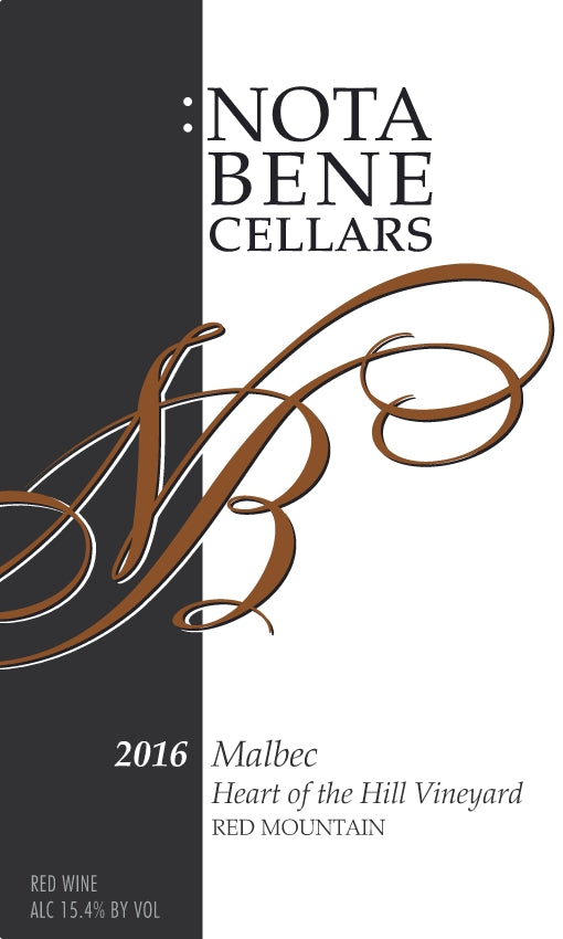 2016 Malbec - Heart of the Hill Vineyard : Red Mountain