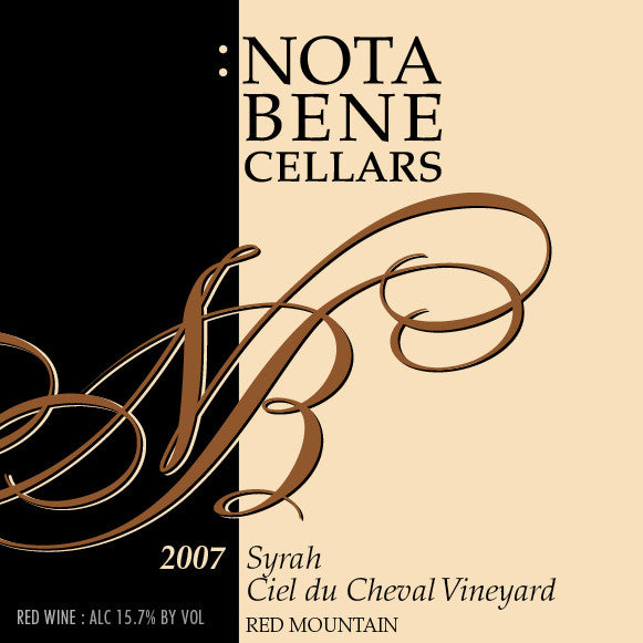 2007 Syrah - Ciel du Cheval Vineyard : Red Mountain