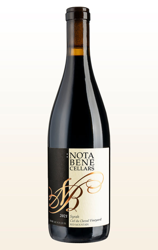 2021 :Nota Bene Syrah - Ciel du Cheval Vineyard - Red Mountain