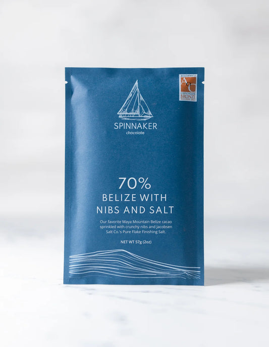 Spinnaker Chocolate - 70% Belize with Nibs and Salt