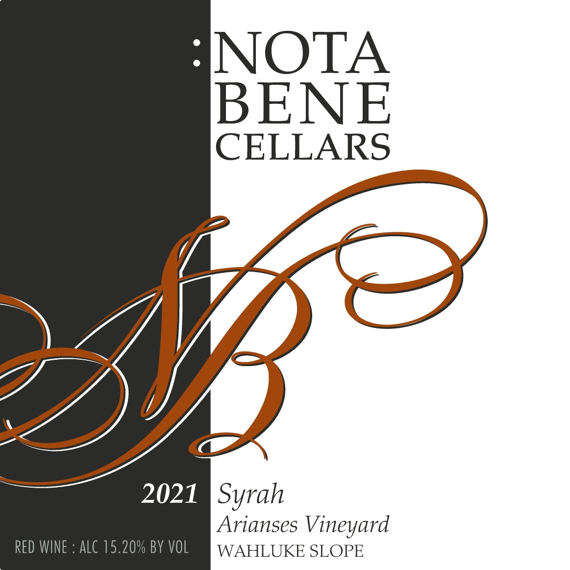 2021 :Nota Bene Syrah - Arianses Vineyard - Wahluke Slope