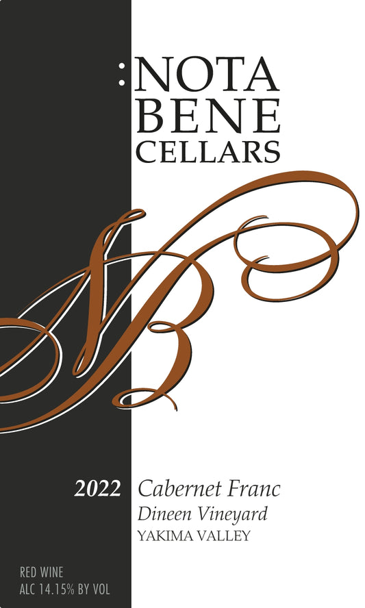 2022 :Nota Bene Cabernet Franc - Dineen Vineyard - Yakima Valley