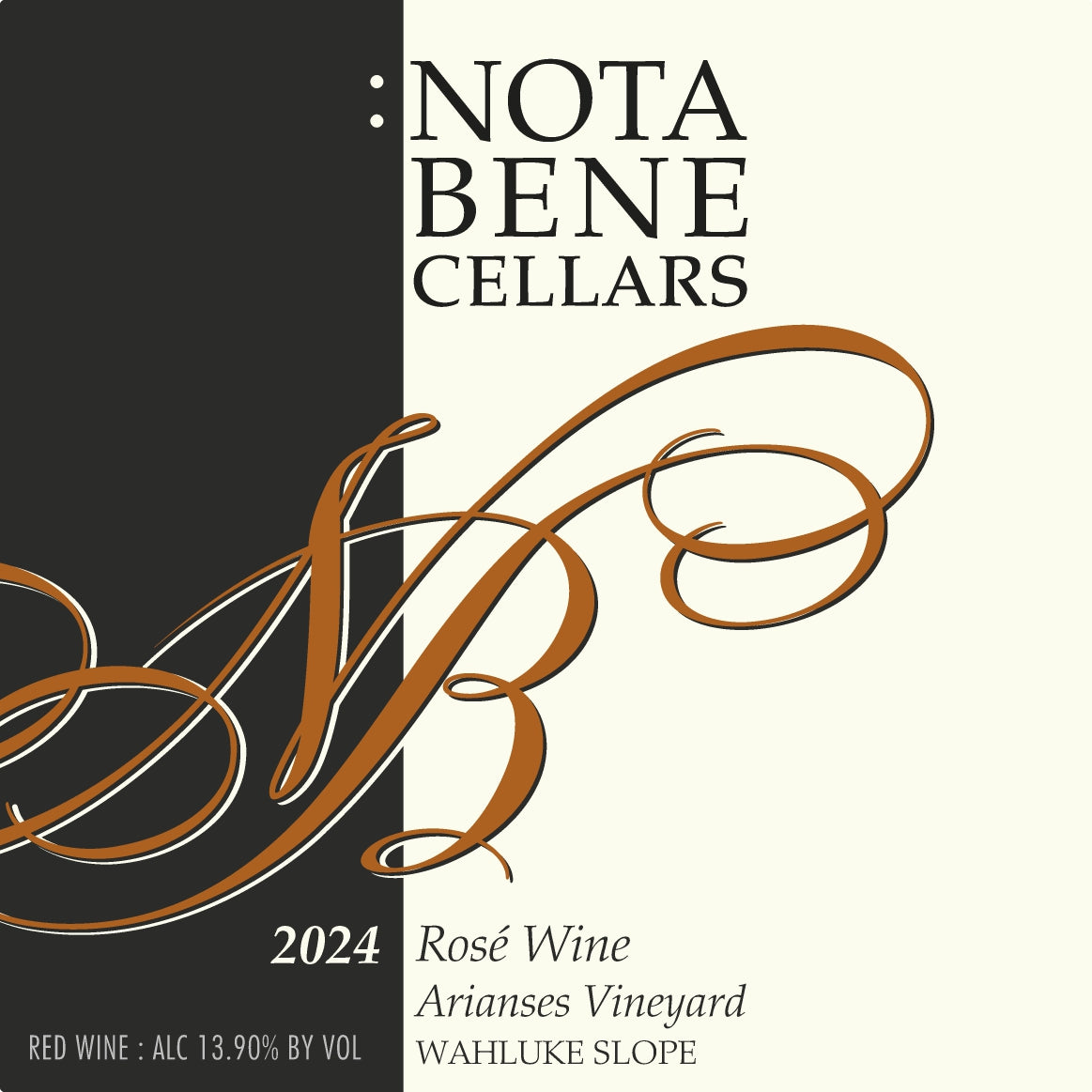 2024:Nota Bene Rosé - Arianses Vineyard - Wahluke Slope