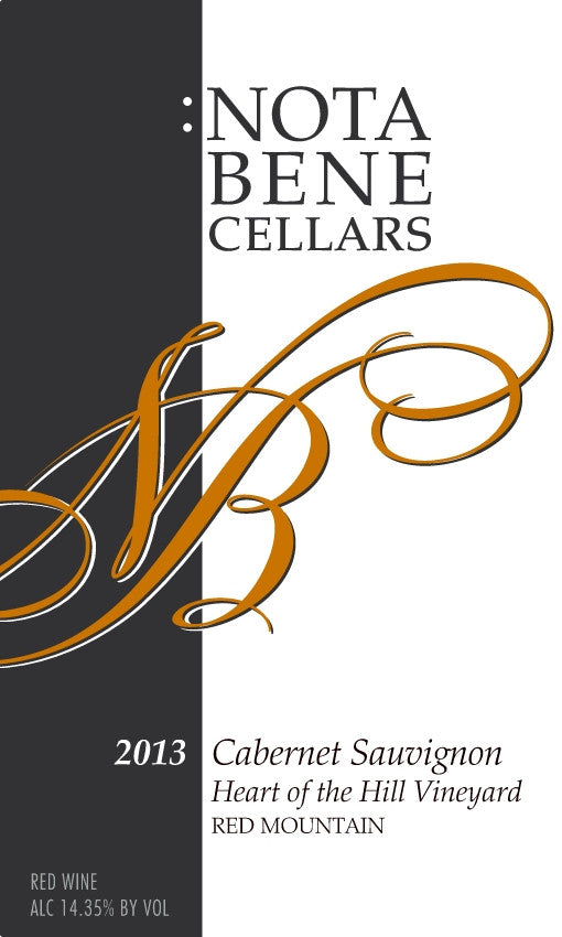 2013 Cabernet Sauvignon – Heart of the Hill  Vineyard : Red Mountain