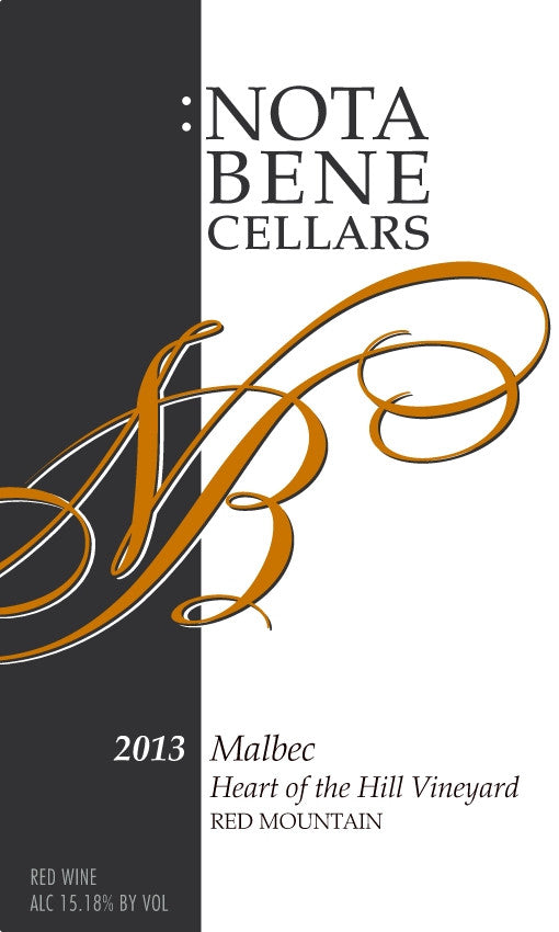 2013 Malbec – Heart of the Hill Vineyard : Red Mountain