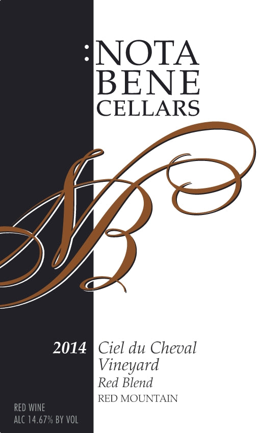2014 Ciel du Cheval Vineyard :  Red Mountain