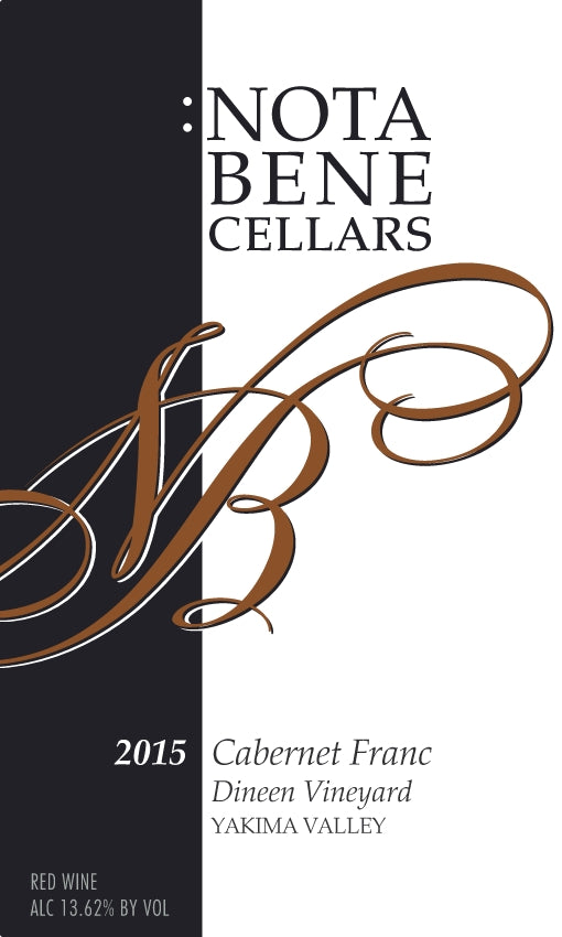 2015 :Nota Bene Cabernet Franc – Dineen Vineyard : Yakima Valley