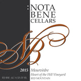 2015 :Nota Bene Mourvèdre – Heart of the Hill Vineyard : Red Mountain