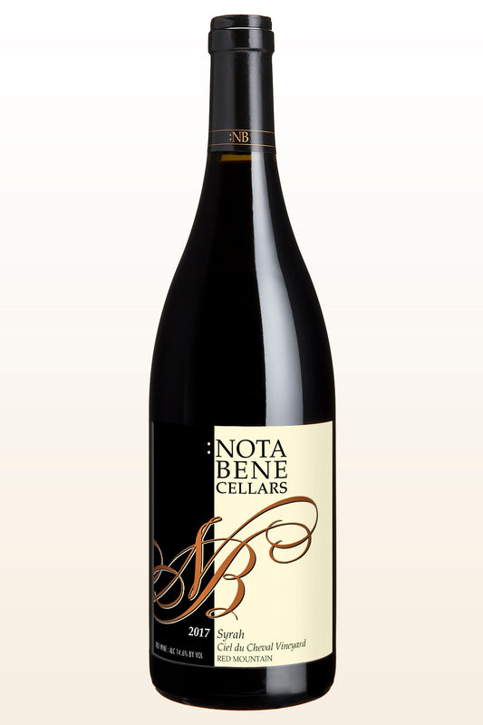 2017 :Nota Bene Syrah – Ciel du Cheval Vineyard : Red Mountain