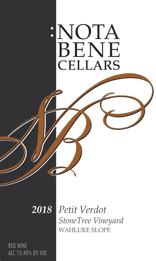 2018 :Nota Bene Petit Verdot - StoneTree Vineyard : Wahluke Slope