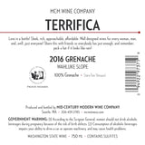 2016 MCM Terrifica Grenache – Wahluke Slope