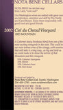 2002 Ciel du Cheval Vineyard : Red Mountain