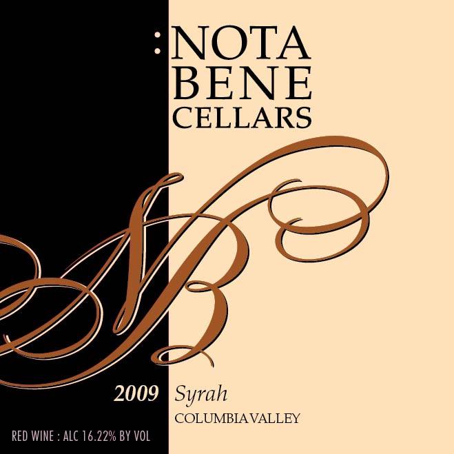 2009 :Nota Bene Syrah : Columbia Valley 1.5 L Magnum